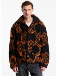 μπουφάν daily paper burned shield fur jacket black l