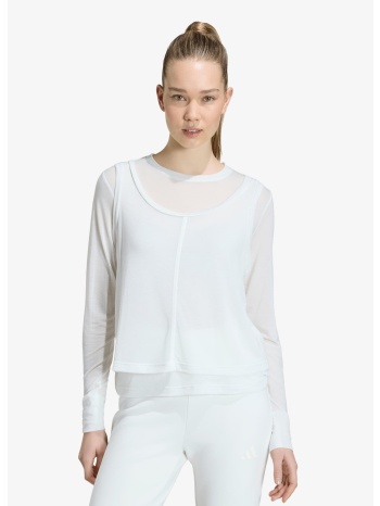 t-shirt adidas soft lux sheer long-sleeve off white m