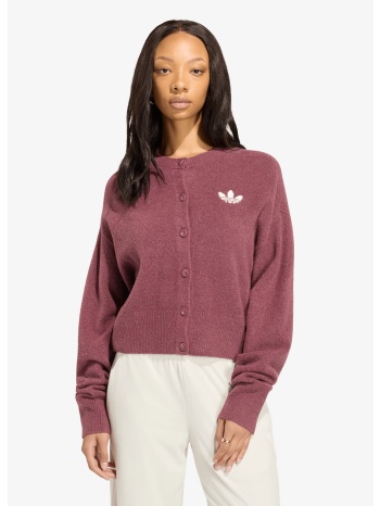 πουλόβερ adidas essentials knit cardigan burgundy xs
