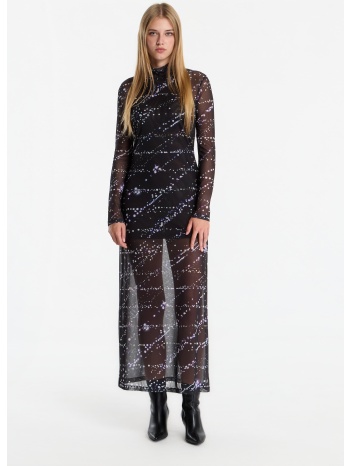 φόρεμα karl lagerfeld jeans mesh aop maxi dress glow aop xs