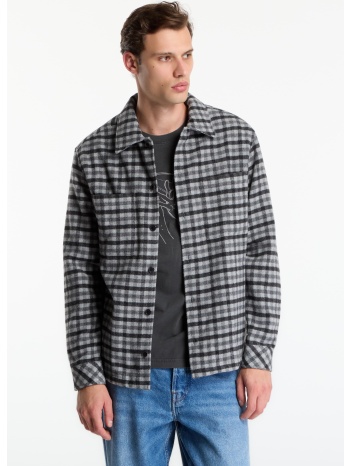 πουκάμισο samsøe samsøe sacastor x o overshirt grey mel