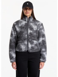 μπουφάν urban classics printed sherpa jacket grey tie dye s