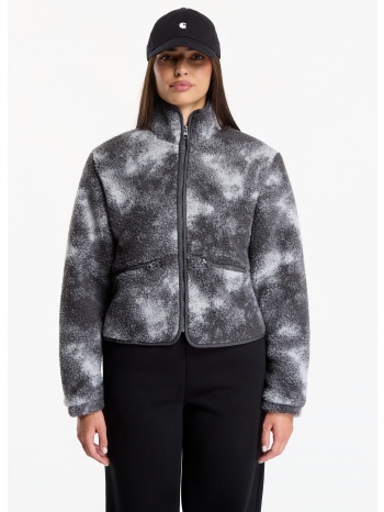 μπουφάν urban classics printed sherpa jacket grey tie dye s