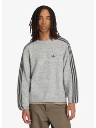 πουλόβερ adidas 3-stripes fluffy knit crew sweatshirt medium grey heather s