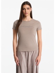 t-shirt ea7 emporio armani train athletic velour w tee sl cinder l