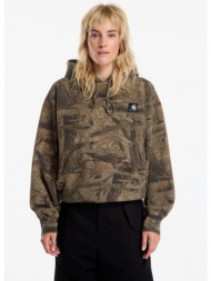 φούτερ carhartt wip hooded feather tree sweat unisex camo feather tree, khaki/ shungite garment dyed