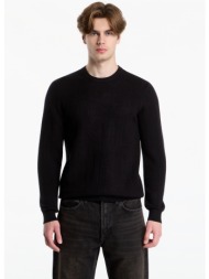 πουλόβερ guess jeans nestor cn allover logo sweater allover logo jet black m
