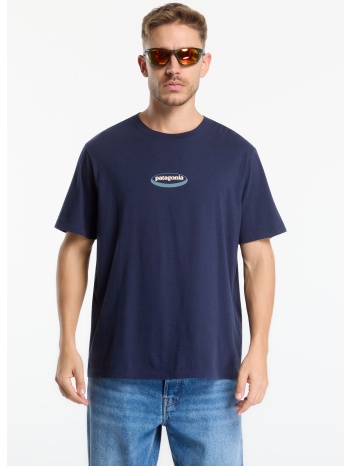 t-shirt patagonia `95 oval logo t-shirt new navy kaleido xl