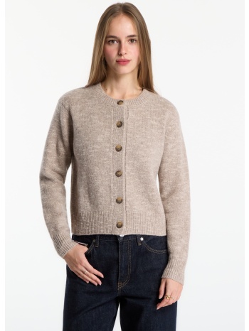 πουλόβερ mc2 saint barth janou mouline cardigan beige l σε προσφορά