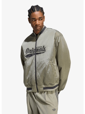 μπουφάν adidas shiny originals bomber jacket silver pebble
