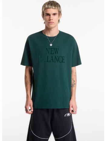 t-shirt new balance athletics flocked logo t-shirt nordic