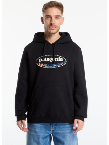 φούτερ patagonia `95 oval logo uprisal hoody black kaleido