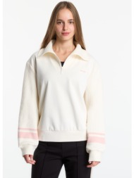 φούτερ guess jeans fabrizia half-zip sweatshirt cream m