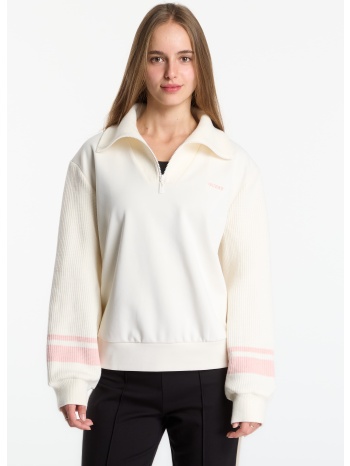 φούτερ guess jeans fabrizia half-zip sweatshirt cream m