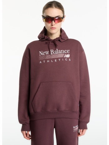 φούτερ new balance trackside fleece hoodie cherry leather xs