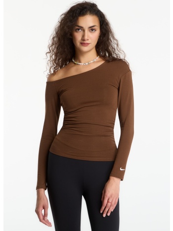 t-shirt nike sportswear tight off-shoulder long-sleeve top