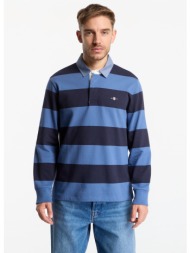 t-shirt gant reg chambray stripe heavy rugger luminary blue xl