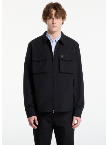 πουκάμισο fred perry ripstop pocket overshirt black m