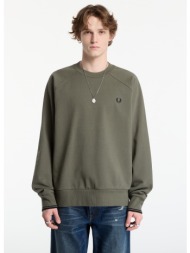 φούτερ fred perry tipped crewneck sweatshirt black m