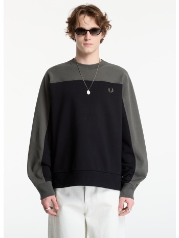 φούτερ fred perry colour block sweatshirt black xl