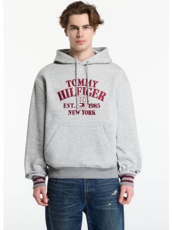 φούτερ tommy hilfiger varsity embro rlx hoodie light grey
