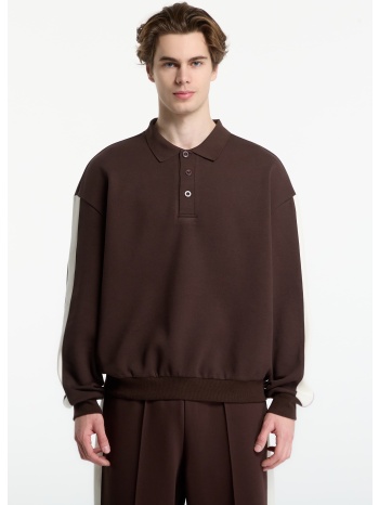 t-shirt urban classics oversized piqué longsleeve polo