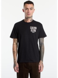 t-shirt calvin klein jeans ss 30s eu block font black l
