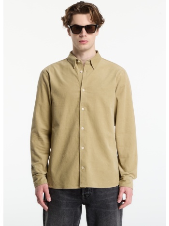 πουκάμισο allsaints birchwood ls shirt cord brown m