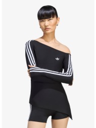 t-shirt adidas one shoulder asymmetric long-sleeve top black xs
