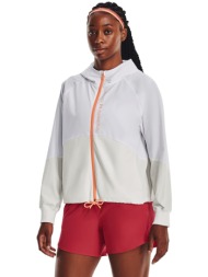 μπουφάν under armour woven fz jacket white xs