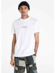 μπλουζάκι fred perry embroidered t-shirt white xxl