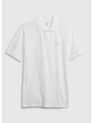 μπλουζάκι gap logo pique polo optic white xl