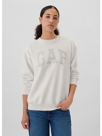 φούτερ gap logo crew white rhinestone s σε προσφορά