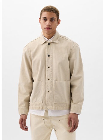 μπουφάν gap denim chore jacket fresh praline xl