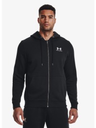 φούτερ under armour essential fleece fz hood black m