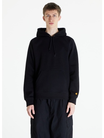 φούτερ carhartt wip hooded chase sweat unisex black/ gold xs