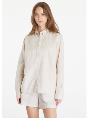πουκάμισα urban classics ladies linen mixed oversized shirt σε προσφορά