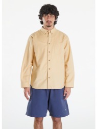 πουκάμισο nike life men`s long-sleeve oxford button-down shirt sesame/ sesame/ sesame xs