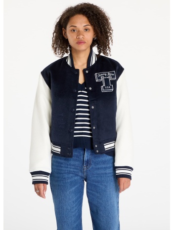 μπουφάν tommy jeans letterman jacket blue l σε προσφορά