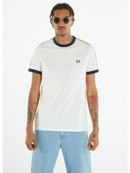μπλουζάκι fred perry taped ringer t-shirt snow white m
