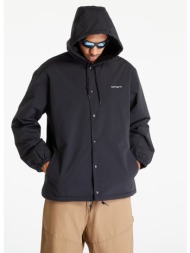 μπουφάν carhartt wip hooded coach jacket unisex black/ white xs