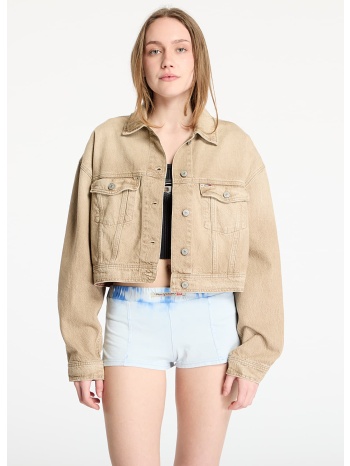 μπουφάν tommy jeans oversized crop trucker jacket denim m σε προσφορά