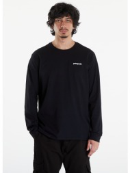 μπλουζάκι patagonia m`s ls p6 logo responsibili tee black m