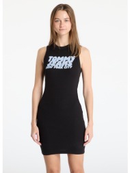 φορέματα tommy jeans tj bubble tank dress black s