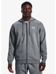 φούτερ under armour essential fleece fz hood gray s