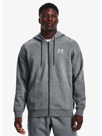 φούτερ under armour essential fleece fz hood gray s σε προσφορά