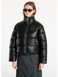 μπουφάν karl kani serif crop pu puffer jacket black xs