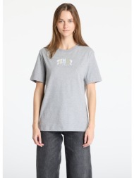μπλουζάκι tommy jeans relaxed color varsity tee gray xs