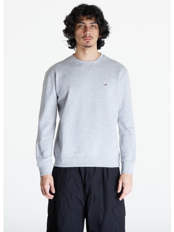 φούτερ lee plain crew sweatshirt grey mele s σε προσφορά