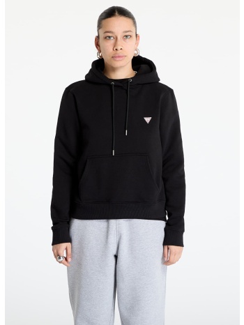 φούτερ guess jeans hood reg mini triang sweat jet black σε προσφορά
